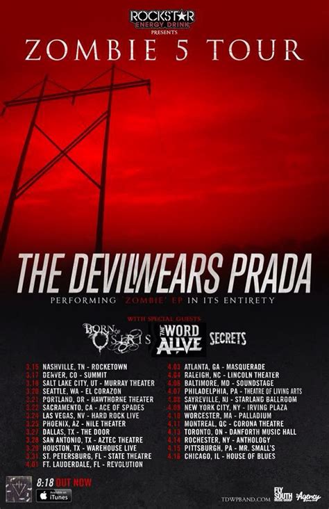 devil wears prada zombie tour 2015|devil wears prada west end.